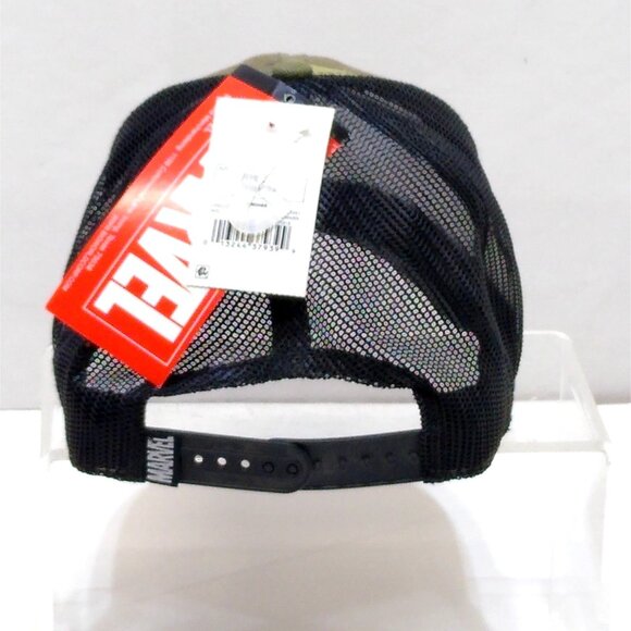 Marvel Punisher Camouflage Mesh Truckr Cap Bioworld Comic Skull Logo VINTAGE NWT - Picture 4 of 12